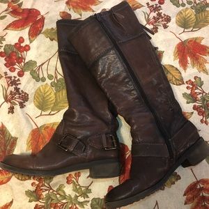 Brown Leather Wide-Calf Naturalizer Boots